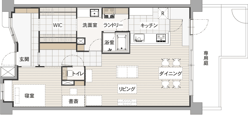 中古マンションのリノベーション後の間取り図