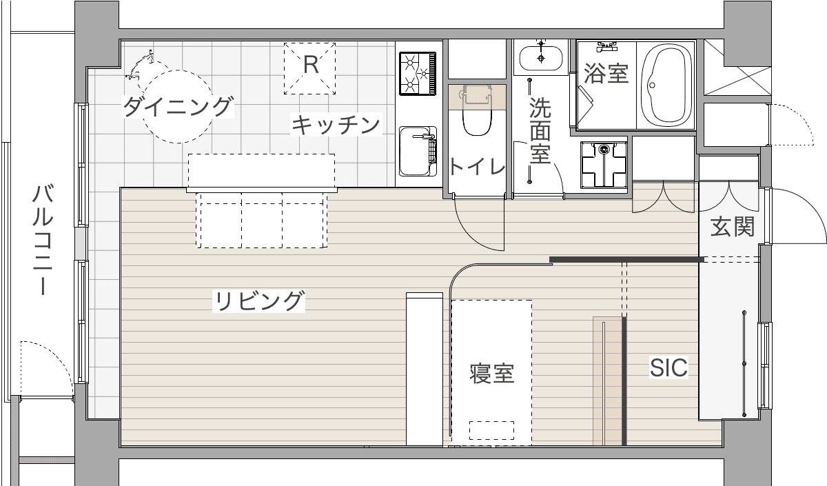 中古マンションのリノベーション後の間取り図