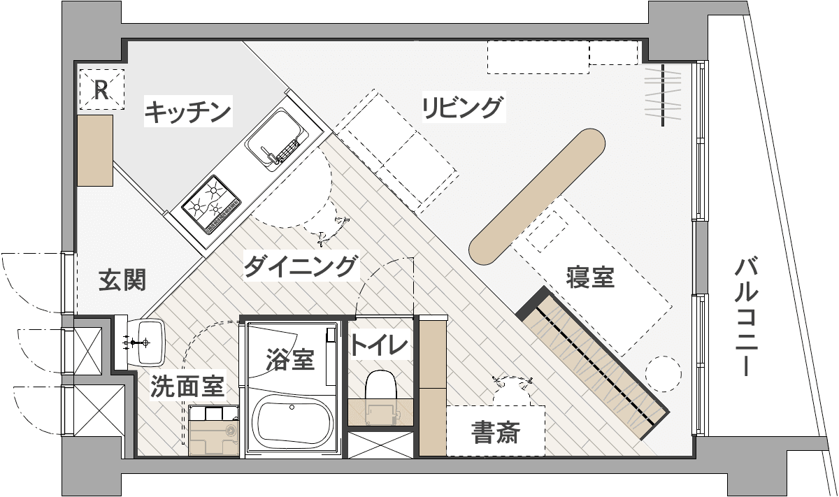 中古マンションのリノベーション後の間取り図