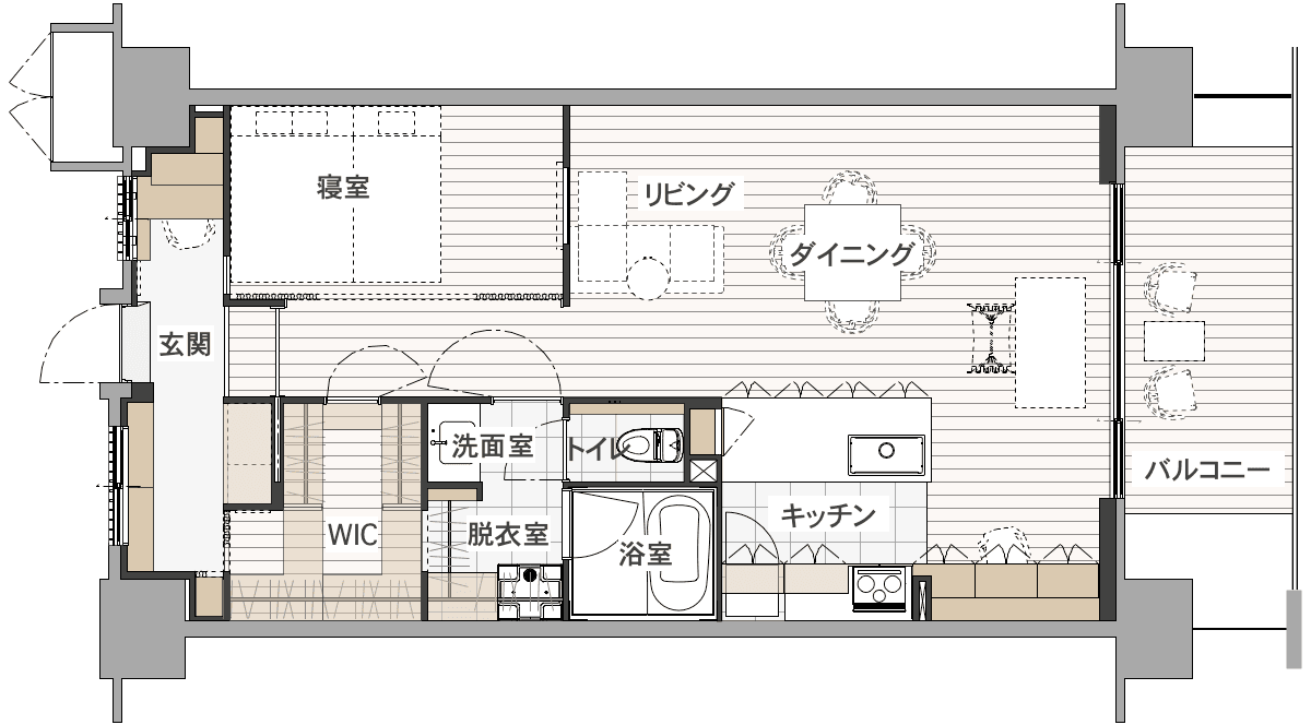 中古マンションのリノベーション後の間取り図