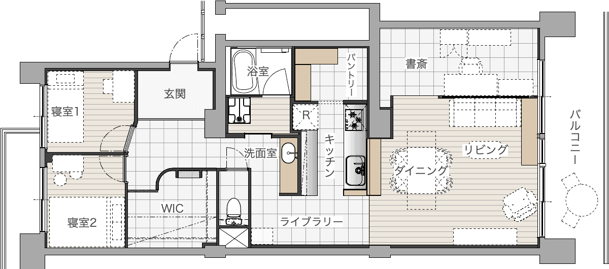 中古マンションのリノベーション後の間取り図