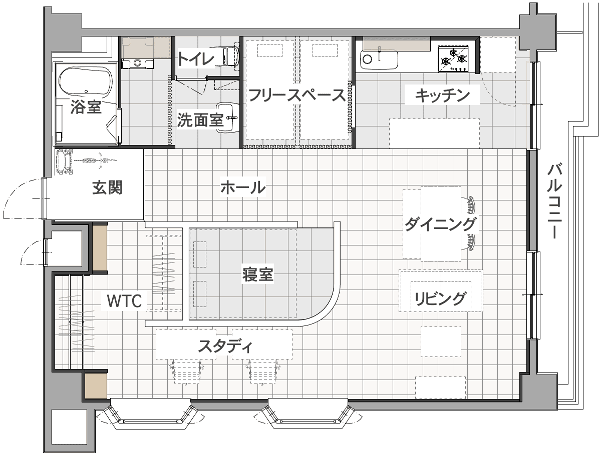 中古マンションのリノベーション後の間取り図