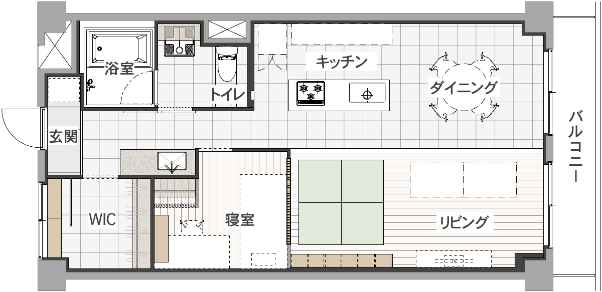 中古マンションのリノベーション後の間取り図